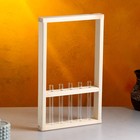 Кашпо деревянное 25х40х4,5 см с 5 колбами "Рамка Экстра", натуральный Дарим Красиво - Фото 2