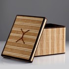 Короб для хранения, с крышкой, складной, 41×31×26 см, бамбук - Фото 3