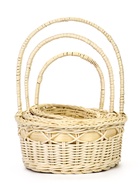 Корзина плетёная для хранения Splet, ротанг, бежевая, набор 3 шт. 4427930