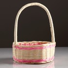 Набор корзин, 3 шт, розовый, 22×20×8/26 см, 18×16×7/21 см, 13×15×6/18 см, ротанг - Фото 2