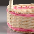 Набор корзин, 3 шт, розовый, 22×20×8/26 см, 18×16×7/21 см, 13×15×6/18 см, ротанг - Фото 3