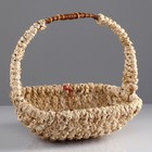 Набор корзин, 3 шт, 34×34×10/30 см, 26×26×10/28 см, 21×21×10/21 см, кукуруза, ротанг - Фото 2