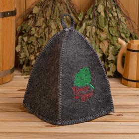 Шапка для бани с вышивкой 