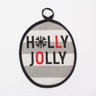 Прихватка "Holly Jolly" 17х17см,100% хл 160 г/м2, рогожка - Фото 2