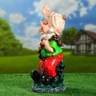 Садовая фигура "Гном с зайцем", разноцветная, гипс, 53 см - Фото 2