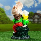 Садовая фигура "Гном с зайцем", разноцветная, гипс, 53 см - Фото 3