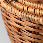 Корзина плетёная для хранения, лоза, кукуруза, овальная, коричневая, набор 3 шт. - Фото 4