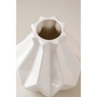 Ваза керамическая "Оригами", настольная, геометрия, глянец, белая, 15 см - Фото 3
