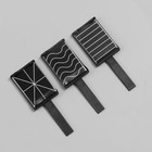 Набор магнитов для лака, 3 вида, 6 × 2 см, цвет чёрный - фото 320644616