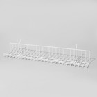 Полка для экономпанелей без боковин, 60×11×11 см, цвет белый - фото 24626942