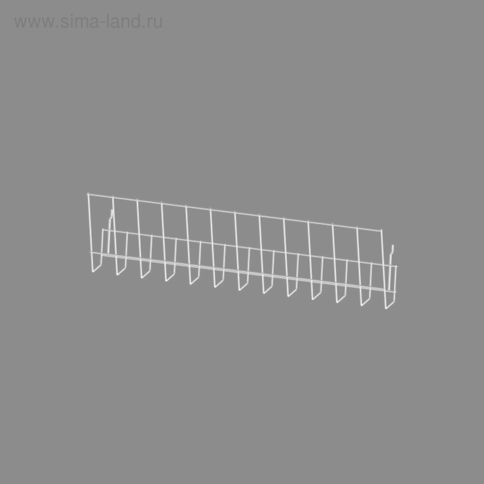 Полка газетница для экономпанелей, цвет белый - Фото 1
