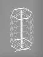 Буклетница настольная вращающаяся 30 ячеек А5, 38×38×80 см, цвет белый - Фото 2