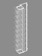 Дисплей вращающийся 36 ячеек А5 для открыток, 16×16×119 см, белый - Фото 2