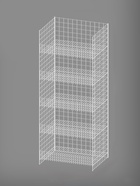 Стеллаж с 5 полками (полки регулируются по высоте), 46×60×150 см, белый - Фото 2