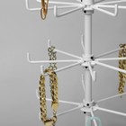 Вертушка, 2 яруса по 6 крючков и 2 яруса по 8 крючков, 17×17×32 см, цвет белый - Фото 2