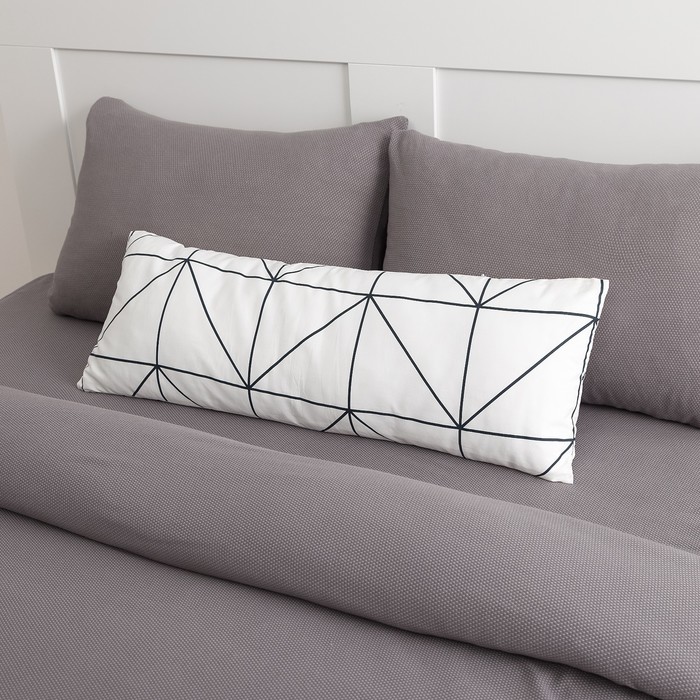 Подушка декоративная Этель «Орнамент (вид 3)» 30×80 ± 3 см, цвет белый, сатин, 100% хлопок - Фото 1