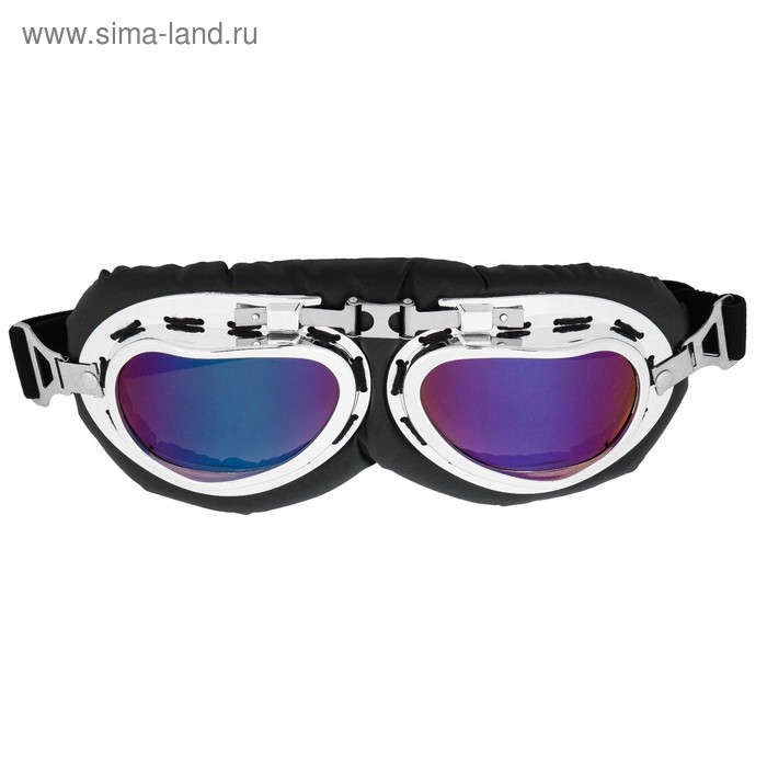 Очки для езды на мототехнике ретро Torso, стекло хамелеон, черные - Фото 1