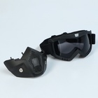 Очки-маска для езды на мототехнике, разборные, стекло с затемнением, черные - Фото 8