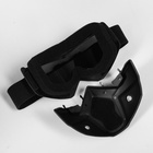 Очки-маска для езды на мототехнике, разборные, стекло с затемнением, черные - Фото 5