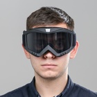 Очки-маска для езды на мототехнике, разборные, стекло с затемнением, черные - Фото 10