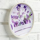 Тарелка декоративная «Букетики лаванды», с рисунком на холсте, D = 19,5 см - фото 9238133