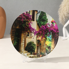Тарелка декоративная «Улицы Прованса», с рисунком на холсте, D = 20 см - фото 9558773