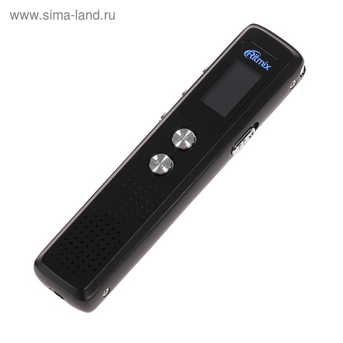 Диктофон Ritmix RR-120 4GB, MP3/WAV, дисплей, металл корпус, черный - Фото 1