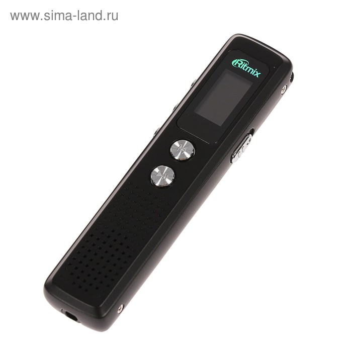 Диктофон Ritmix RR-120 8GB, MP3/WAV, дисплей, металл корпус, черный - Фото 1