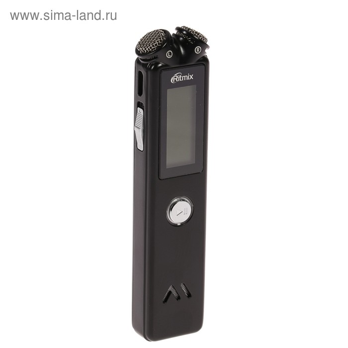 Диктофон Ritmix RR-145 8GB, MP3/WAV, дисплей, металл корпус, черный - Фото 1