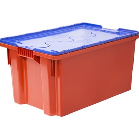 Ящик Safe PRO, сплошной, 600х400х300 красный с синей крышкой