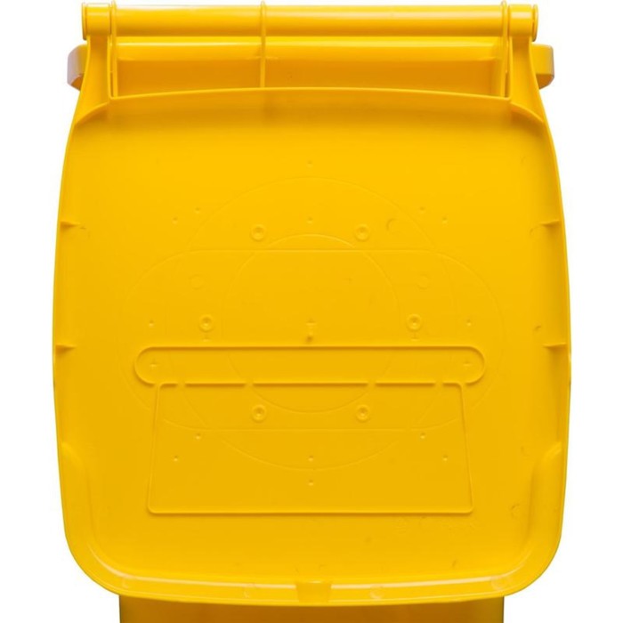 Мусорный контейнер на 2-x колесах с крышкой 120 л желтый - фото 1911373213