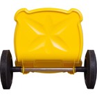Мусорный контейнер на 2-x колесах с крышкой 120 л желтый - Фото 4
