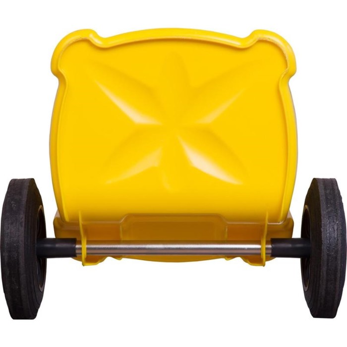 Мусорный контейнер на 2-x колесах с крышкой 120 л желтый - фото 1881971691