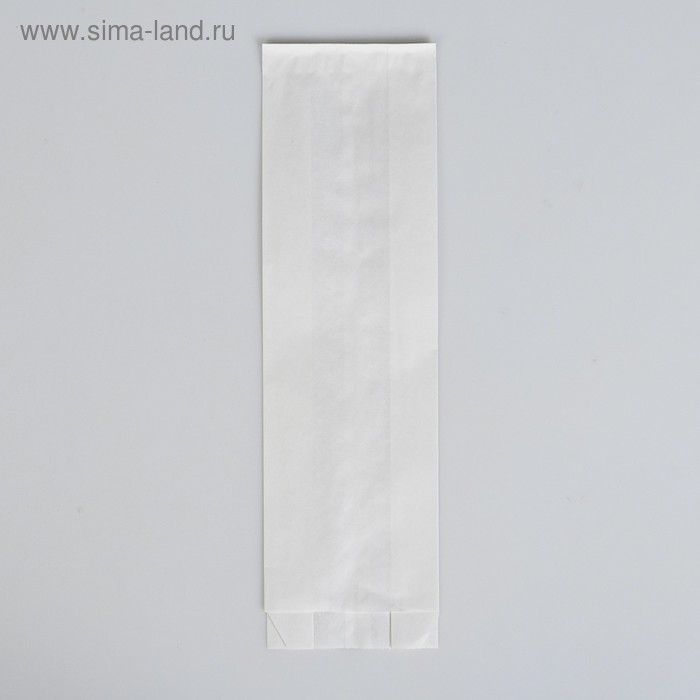 Пакет бумажный фасовочный, белый, V-образное дно 35 х 10 х 5 см - Фото 1