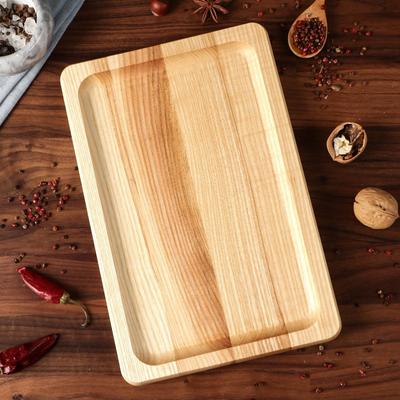 Блюдо сервировочное "Классик", с разделочной доской, 30х20 см, массив ясеня