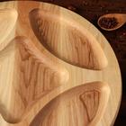 Менажница деревянная "Универсальная", с разделочной доской, 30 см, массив ясеня - Фото 2