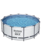 УЦЕНКА Бассейн каркасный Bestway Steel Pro Мах 56420, 366×122 см, фильтр-насос, тент, подстилка, лестница, круглый - Фото 7