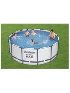 УЦЕНКА Бассейн каркасный Bestway Steel Pro Мах 56420, 366×122 см, фильтр-насос, тент, подстилка, лестница, круглый - Фото 8