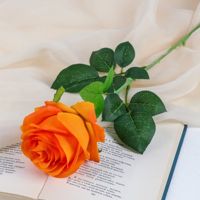Цветы искусственные "Роза арабская" 8*55 см, оранжевая