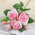 Цветы искусственные "Розочки кустовые" 8х65 см, розовый - фото 319862014