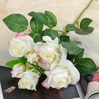 Цветы искусственные "Розочки кустовые" 8х65 см, белый - фото 319862018