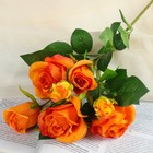 Цветы искусственные "Розочки кустовые" 8х65 см, оранжевый - фото 318203275