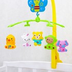 УЦЕНКА Мобиль музыкальный на кроватку «Бабочка. Малыш зоо», заводной - Фото 2