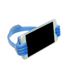 Подставка для телефона LuazON, в форме рук, регулируемая ширина, синяя - фото 8469750