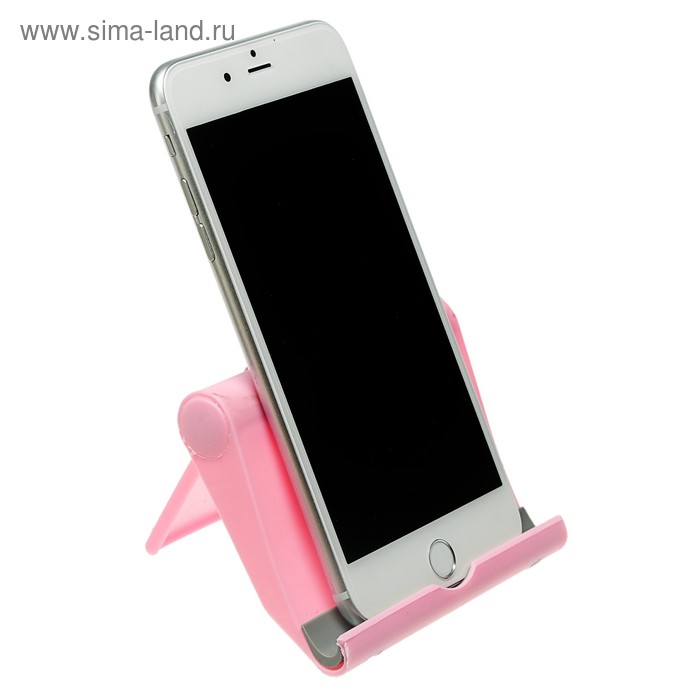 Подставка для телефона LuazON, складная, регулируемая высота, розовая - Фото 1