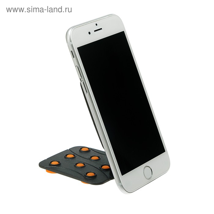 Подставка для телефона LuazON, держатель на восьми липучках, регулировка положения,оранжевая - Фото 1