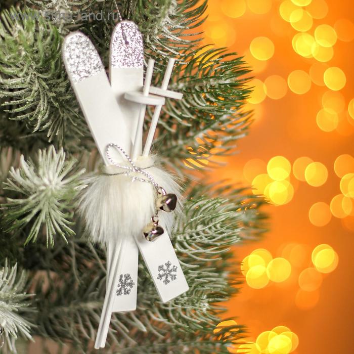 Елочная игрушка «Лыжи», 15 см - Фото 1