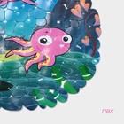 Коврик противоскользящий в ванну Доляна «Яркие рыбы», на присосках, 35×68 см - Фото 3