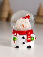 Снежный шар новогодний стеклянный «Дед Мороз или Снеговик шар на голове», 6.8?5?5 см, МИКС (комплект 12 шт) - фото 53907939