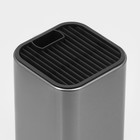 Подставка для ножей и ножниц Magistro «Металлик», 10×10×17 см, цвет серебристый - Фото 4